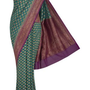 Pure khaddi georgette banarasi antique zari