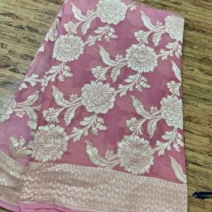 Pure khaddi georgette water zari