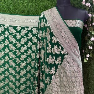 Pure khaddi georgette water zari