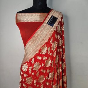 Pure khaddi georgette water zari