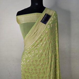 Pure khaddi georgette water zari