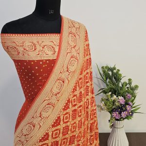 Pure khaddi georgette bandhni