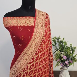 Pure khaddi georgette bandhni