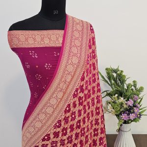 Pure khaddi georgette bandhni