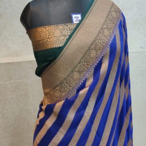 Pure khaddi georgette antique zari