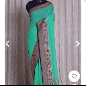 Pure khaddi georgette antique zari