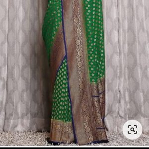 Pure khaddi georgette antique zari