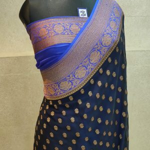 Pure khaddi georgette antique zari
