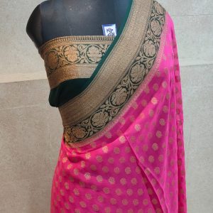 Pure khaddi georgette antique zari