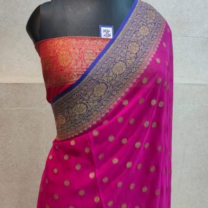 Pure khaddi georgette antique zari