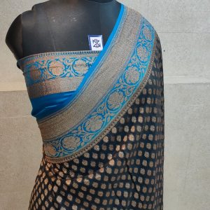 Pure khaddi georgette antique zari