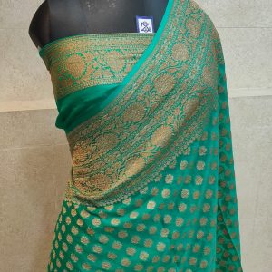 Pure khaddi georgette antique zari