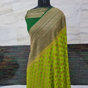 Pure khaddi georgette antique zari