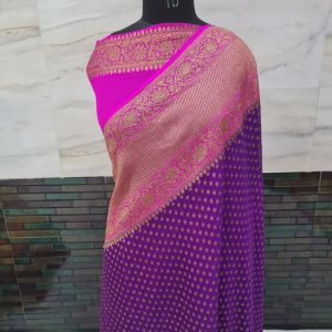 Pure khaddi georgette antique zari