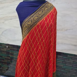 Pure khaddi georgette antique zari