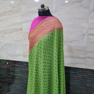 Pure khaddi georgette antique zari