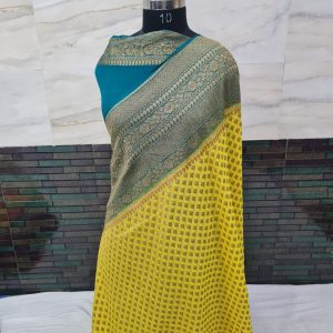 Pure khaddi georgette antique zari