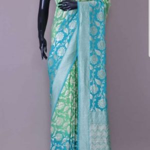 Pure khaddi georgette water zari