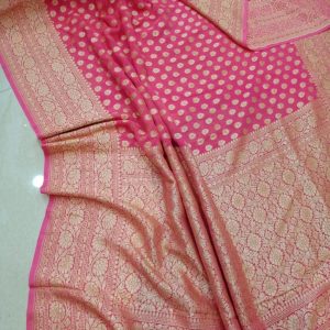 Pure khaddi georgette gold zari