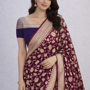 Khaddi georgette water zari