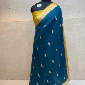 Pure kora silk handloom banarasi saree