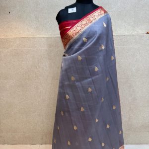 Pure kora silk handloom banarasi saree