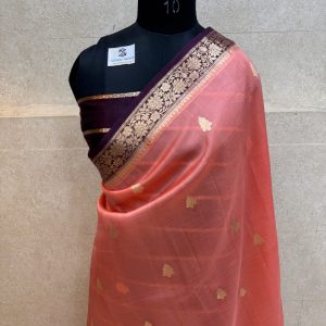 Pure kora silk handloom banarasi saree